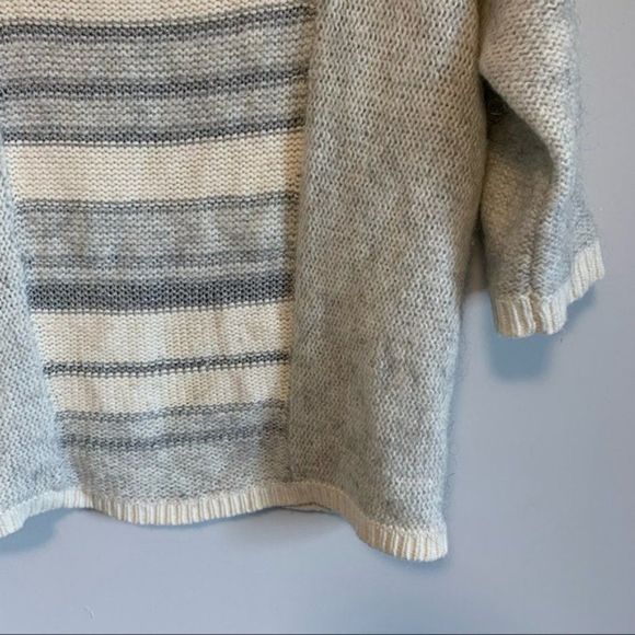 Ann Tylor LOFT cream silver shimmery oversized chunky knit sweater size Small - Picture 3 of 9